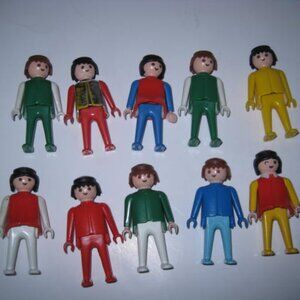 Lot of 10 Vtg 1974 Figures Geobra Playmobil